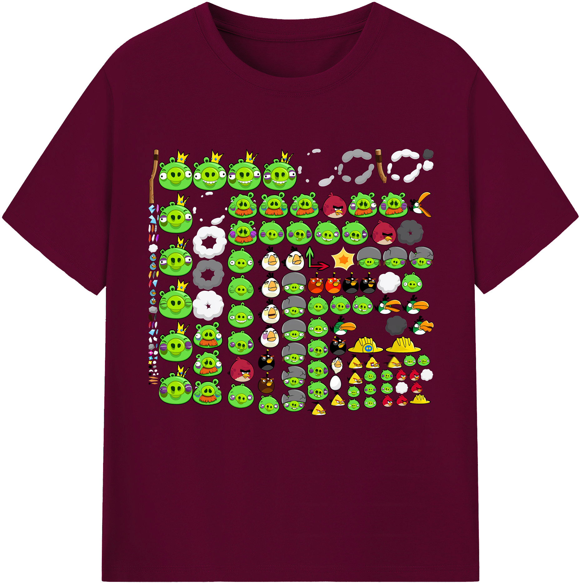 （画像用） Angry Birds アングリーバード レディースカジュアルプリントTシャツ（綿100％）